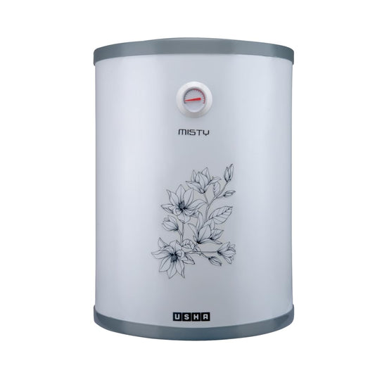 Usha Misty 6 Ltr 2000-Watt 5 Star Storage Water Heater (Grey Magnolia) With Pipes & Free Installation