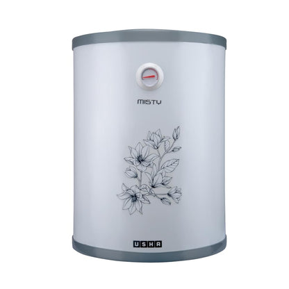 Usha Misty 6 Ltr 2000-Watt 5 Star Storage Water Heater (Grey Magnolia) With Pipes & Free Installation