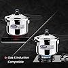 Ultra Triply Krono Pressure Cooker 5.5 Litre | Whistle Counter | Spillage Control | AISI 304 Food Grade Stainless Steel Cooker | 5 Years Warranty | 1.2 MM Lid Thickness | Induction Compatible