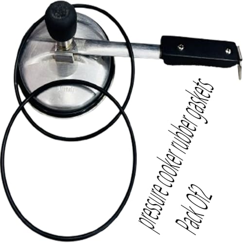 Rubber Cooker Gasket Combo Set 2 Pressure Cookers Suitable For (3LITRE) Allpressure (Cooker Gasket Combo Set 2) Hawkins Pressure Cooker Not Support, Black