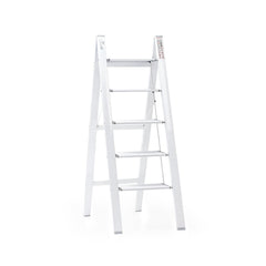 Corvids 2-Steps Premium Folding Step Stool | 2-Year Warranty | Wide Anti-Slip Pedal, Portable Lightweight Aluminum Step Ladder for Home and Office Use (Teak)