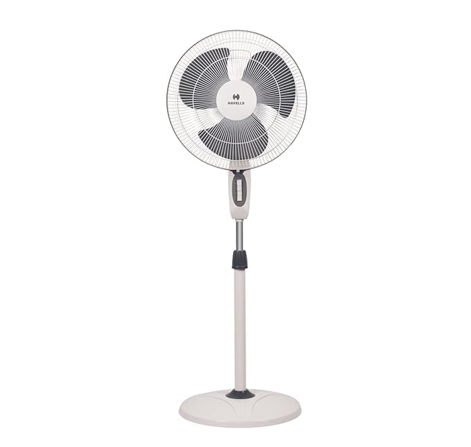 Havells Accelero NS 400mm Pedestal Fan (White Grey)-1