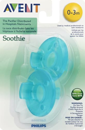Philips Avent Silicone 2 Pack Avent Soothie Pacifier Green 0 3 Months (SCF190/01) (Pack of 2)