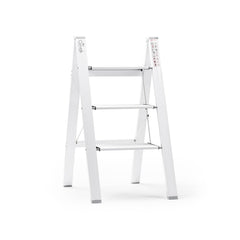Corvids 2-Steps Premium Folding Step Stool | 2-Year Warranty | Wide Anti-Slip Pedal, Portable Lightweight Aluminum Step Ladder for Home and Office Use (Teak)