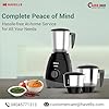 Havells Capture 500W Mixer Grinder 3 Stainless Steel Jars | 21000 RPM High-Speed Motor | Rust-Resistant 304 SS Blades | 1.5L Large Blending Jar | Overheat Protection | 1-Year Warranty (Black)