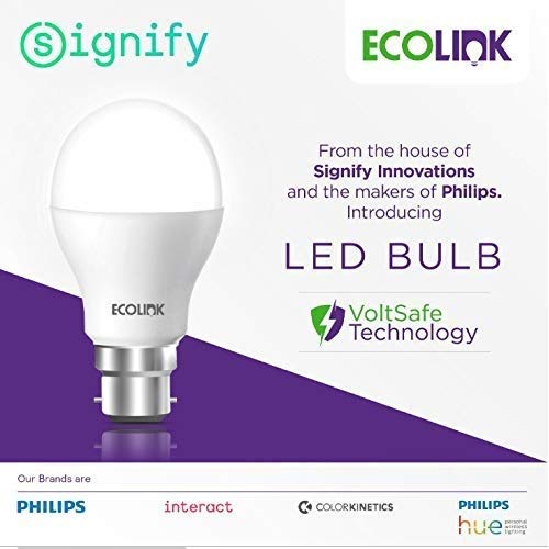 Philips EcoLink 9W B22 LED Bulb (Cool Day Light, 929002237554_2) -Pack of 2