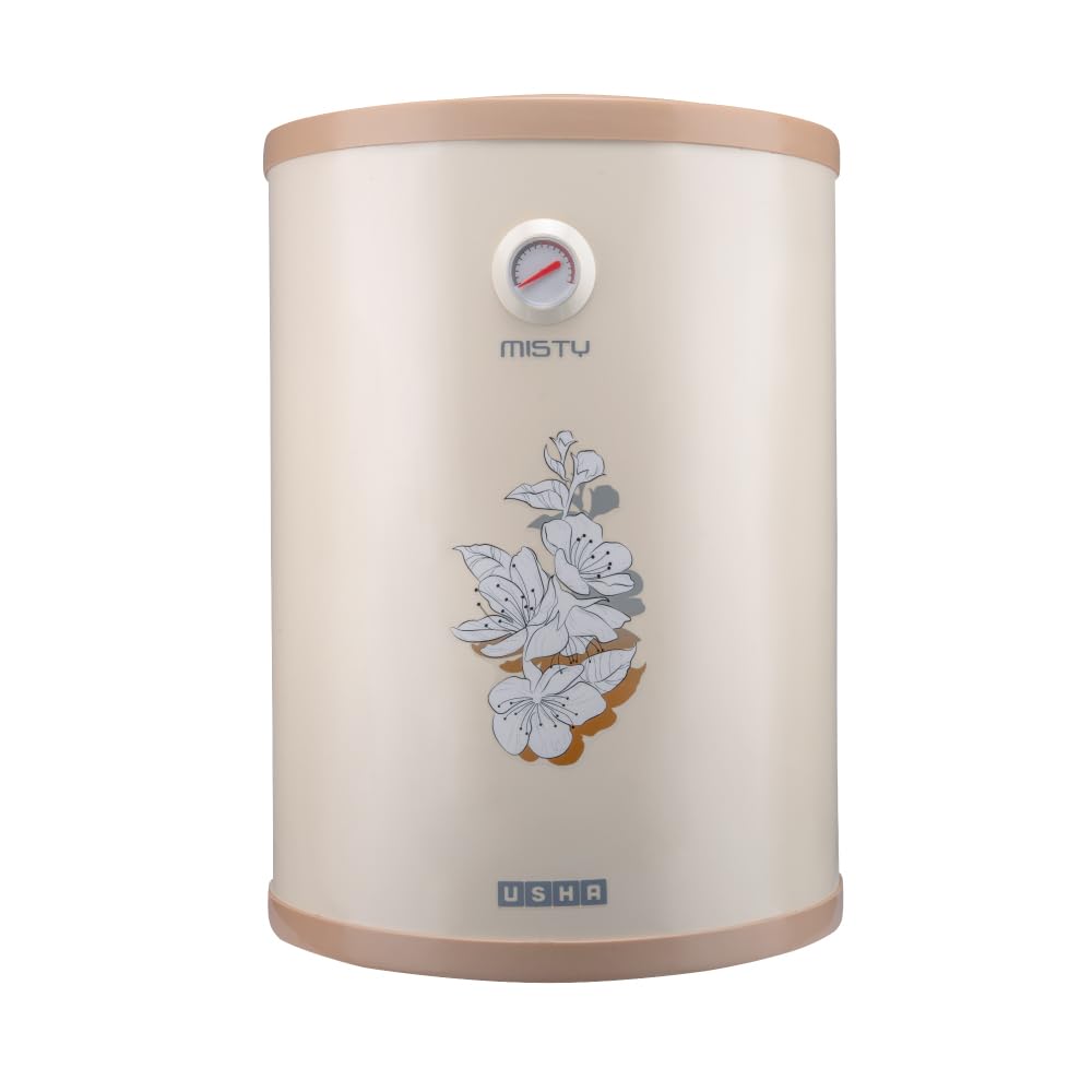Usha Misty 6 Ltr 2000-Watt 5 Star Storage Water Heater (Grey Magnolia) With Pipes & Free Installation