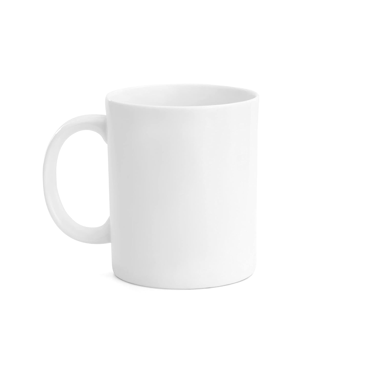 Clay Craft Fine Ceramic Plain Solid Color Milk Mug 350 ml Best for Office and Home, Gifted to Mother, Father, Sister, Brother, Friends and Family (White, 1)
