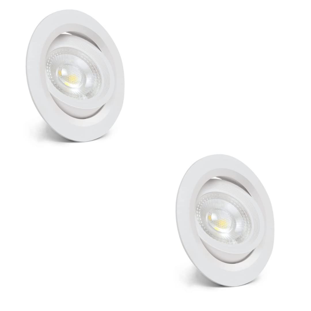 Philips 3-watt SlimStar Tiltable COB LED Spot Ceiling Light(Cool Day Light,Pack of 2)