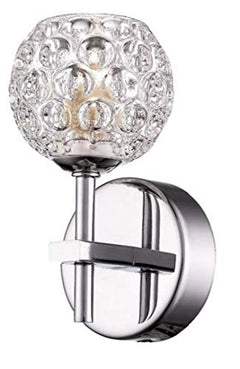 Philips 581851 Regalia Single Wall Clear Glass Crystal Wall Lamp - Stainless Steel