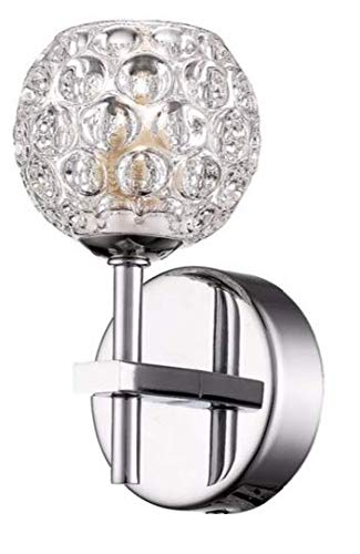 Philips 581851 Regalia Single Wall Clear Glass Crystal Wall Lamp - Stainless Steel