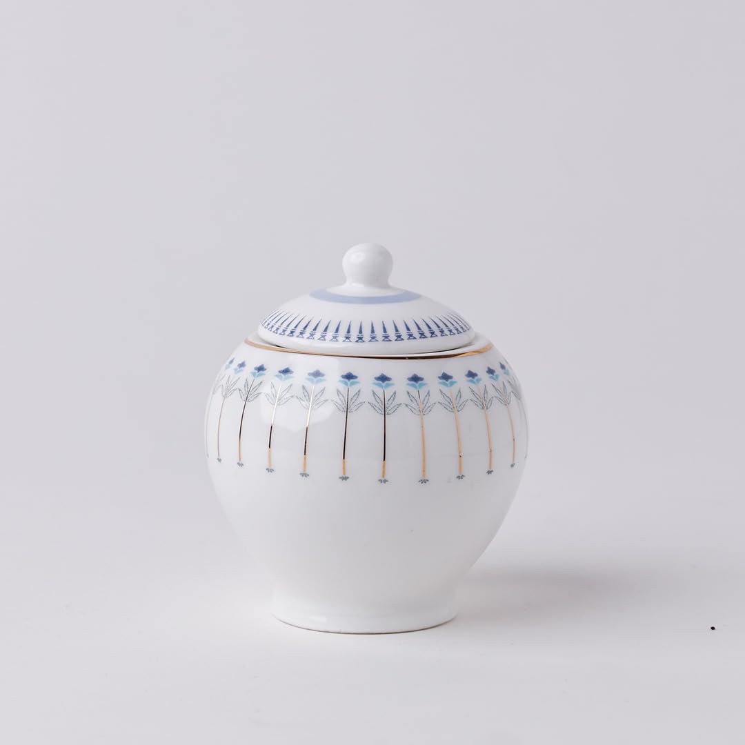 Magique by The Wishing Chair x ClayCraft : River of Flowers Ceramic Teaset 15-Piece | Teapot, Cups & Saucers, Sugar & Milk Pot | Elegant Floral Tea Set for Home High Tea Gifting Weddings Parties