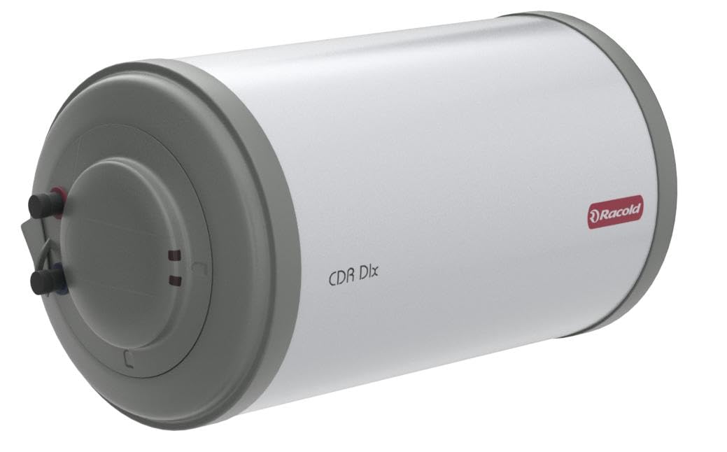 Racold CDR DLX 15ltr Horizontal (LEFT SIDE) Water Heater with Free Installation & Pipes||Fits Under False Ceilings|Titanium Enameled Coating|| Warranty:7 Yr Tank, 3 Yr Element, 2Yr Product
