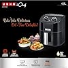 Usha iChef Air Fryer 4.5L, 10 In 1 Functions: Air Frying, Baking, Roasting, Grilling, Thawing, Slow, Toasting And Air Drying |Turbo Air Circulation|Oil Free Cooking (Black), 1350 Watts