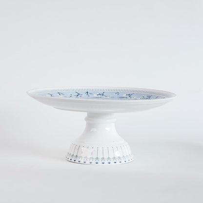 Magique by The Wishing Chair x ClayCraft : River of Flowers Ceramic Cake Stand - 10-Inch | Elegant Pedestal for Desserts and Pastries | Perfect for Cakes, Cupcakes, Tarts, and Pastries