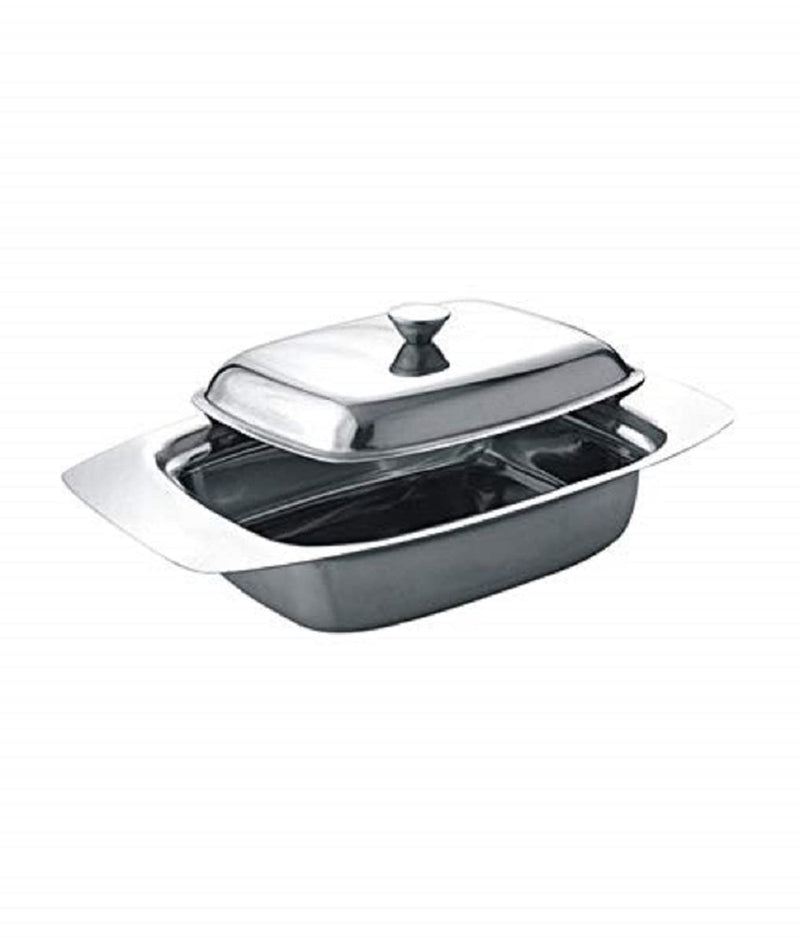 Dynore Stainless Steel Butter Dish/Butter Pot with Lid- Set of 2