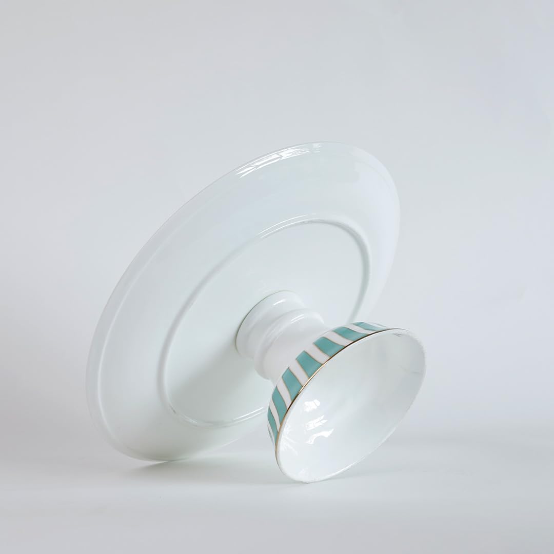 Magique by The Wishing Chair x ClayCraft : Portrait of a Rose Ceramic Cake Stand | 10 Inch Floral Pedestal for Cakes Cupcakes Desserts | Elegant Serving Stand for Parties Weddings Home