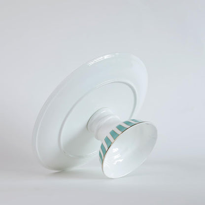 Magique by The Wishing Chair x ClayCraft : Portrait of a Rose Ceramic Cake Stand | 10 Inch Floral Pedestal for Cakes Cupcakes Desserts | Elegant Serving Stand for Parties Weddings Home