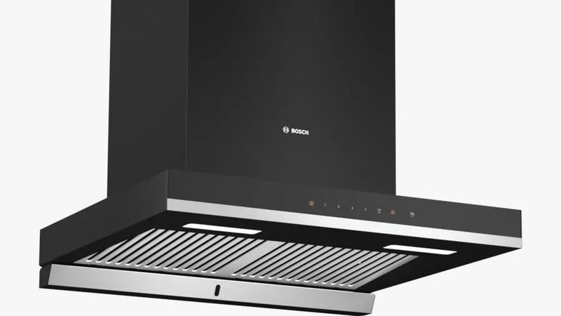 Bosch 60 cm Self Clean Technology glass Kitchen Chimney (HOOD DWBA68J60I, Oil collector Filter technology, Touch Control