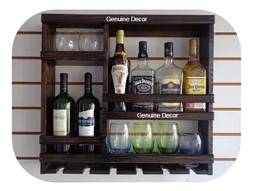 Bar Cabinet for Space Wine Glass Holder Extra Large Hold 8 Bottles and 12 Wine Glass