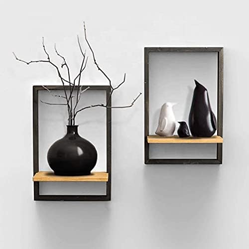 15inch Floating Wall Shelves Wall Mounted Set of 2, Rustic Large Wall Shelf with Ledge for Bathroom Bedroom Kit