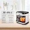 Usha iChef Smart Air Fryer 5.5L | 1200 Watt | 10 in 1 Functions | 8 Preset Menu | Turbo Air Circulation |360° View | Illuminated chamber | Oil Free Cooking | Digital display With Touch Panel (White)