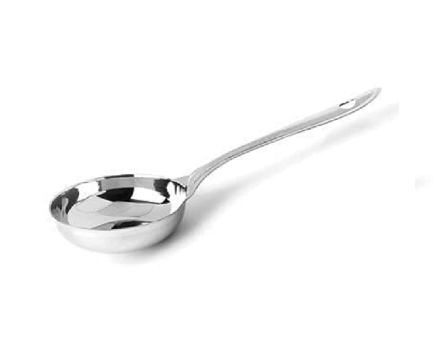 Dynore Round Stainless Steel Dosa Batter Spatula/Dosa Ladle Spoon/Dosa Laddle Spoodle- Set Of 2, 21 Cm