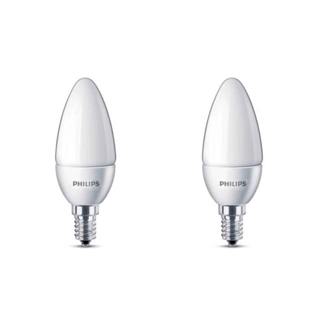 Philips Lighting India LED Bulb Base E14 Candle Light (Golden Yellow, 2.7W) - Pack of 2
