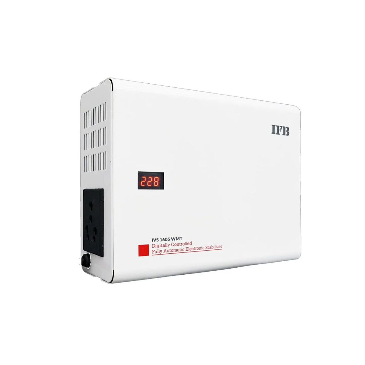 IFB IVS 1605 WMT 150-290V 15AMPS Voltage Stabilizer for Wasshing Machine & Air Conditioner,White Metallic Silver