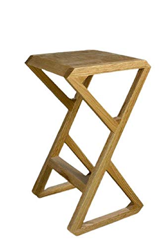 Classic Solid Wood Saddle-Seat Kitchen Counter Stool | Damru Design Bar Stool | bar Chair for Kitchen Set of 2