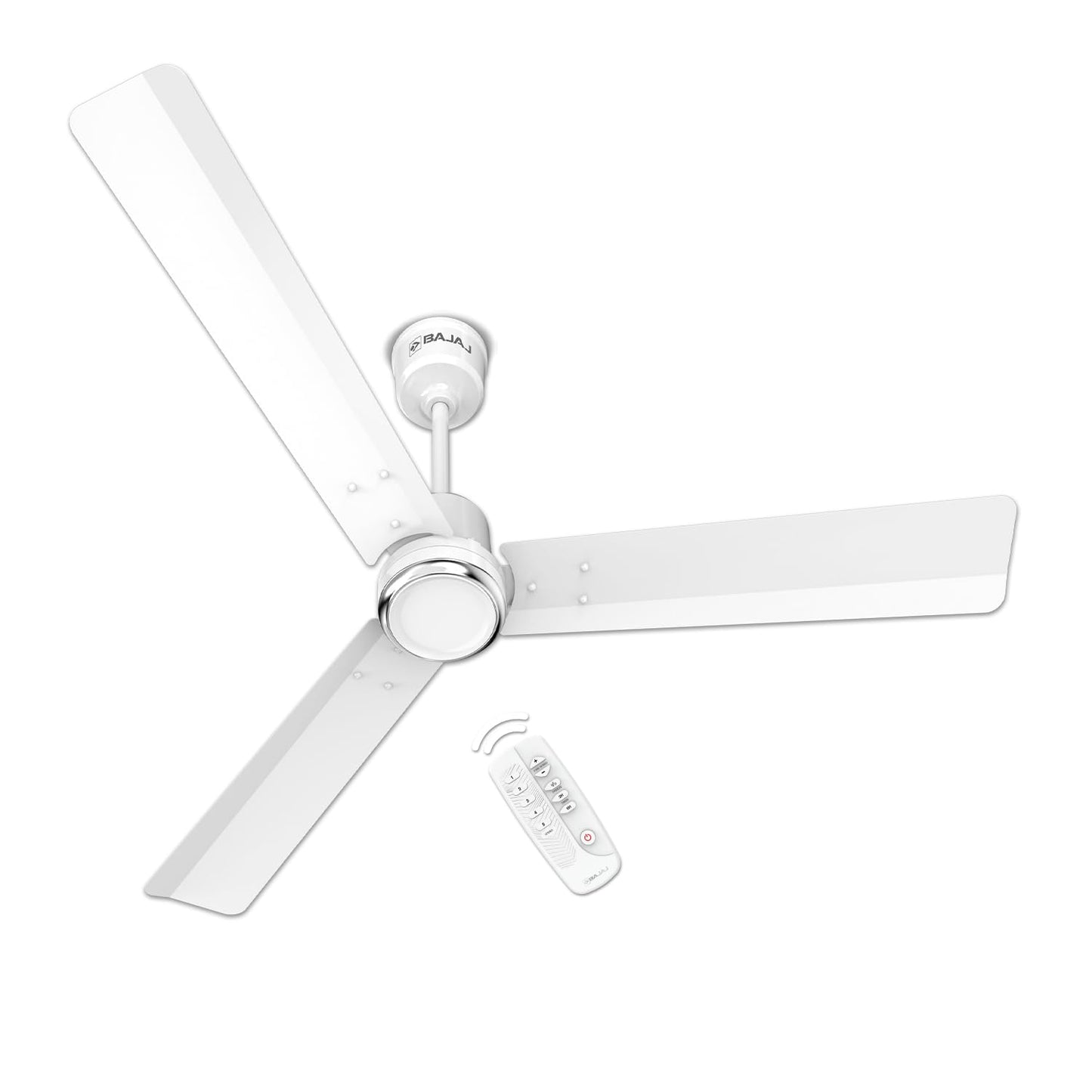 Bajaj Classico Sleek Plus 1200MM (48") BLDC Ceiling Fans For Home | BEE 5 Star Rated Energy Efficient Ceiling Fan | High Energy Density Motor | RF Remote | 2-Yr Warranty 【Base White】