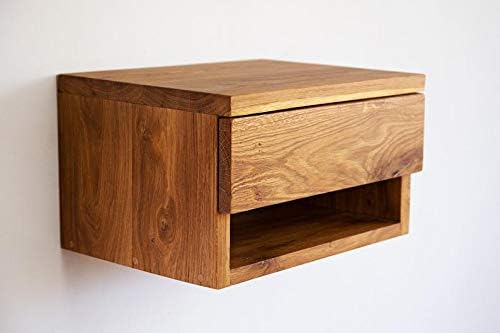 Modern Floating Nightstand with Drawer – Space-Saving Floating Bedside Table with Hidden Storage – Sleek Wall-M