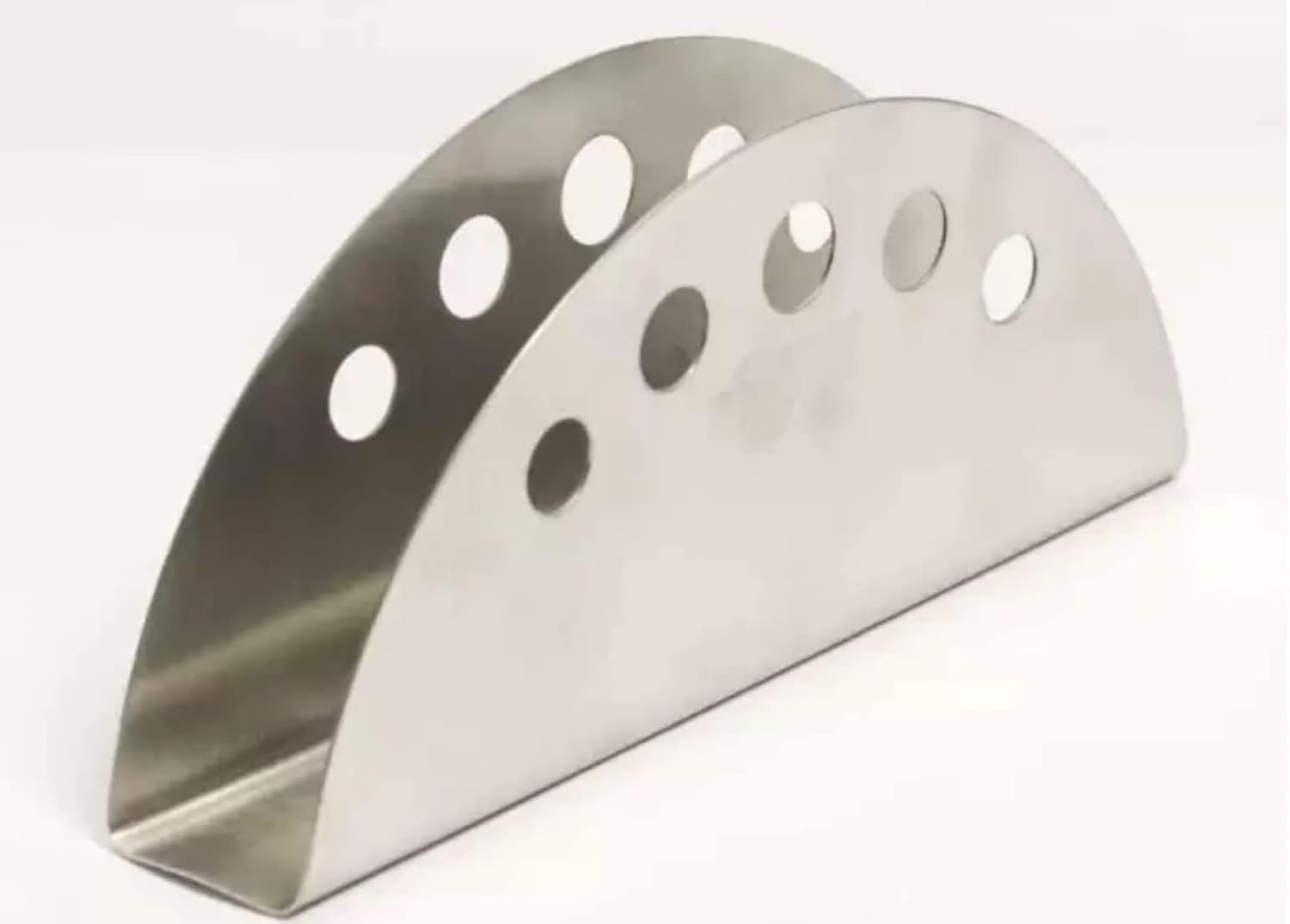 Dynore Stainless Steel Round Hole Shaped Napkin Holder/Tissue Holder- Set of 4