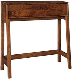 Solid Sheesham Wood Vintage Fold Down Drawer Storage Console Table for Home | Living Room | Office | Entry-Way 