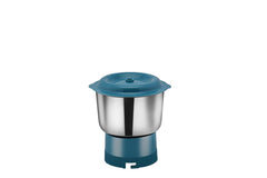 Maharaja Whiteline Odacio Prime Juicer Mixer Grinder with 3 Jars, Motor, Superior Stainless Steel Mesh, High Grade Plastic Lid for More Durability, 2 Year Warranty (Blue & White)