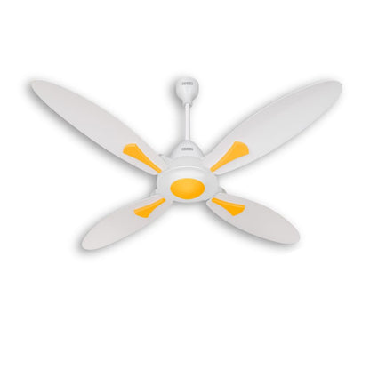 USHA New Bloom Series Dahlia (Inspired by Dahlia) 4-Blade BLDC Ceiling Fan with Bi-Directional Feature | Sleep/Boost/Timer Modes | RF Remote | Dust-Resistant | Whisper-Quiet (White & Light Green)