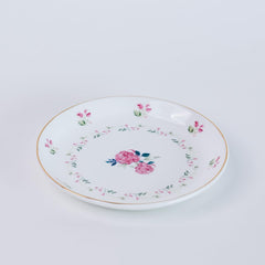 Magique by The Wishing Chair x ClayCraft : Portrait of a Rose Ceramic Plates Set of 4 | 6 Inches | Snack Plates | Elegant Lightweight Small Ceramic Plates for Appetizers & Desserts | Dishwasher Safe