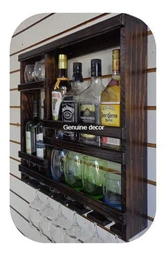 Bar Cabinet for Space Wine Glass Holder Extra Large Hold 8 Bottles and 12 Wine Glass