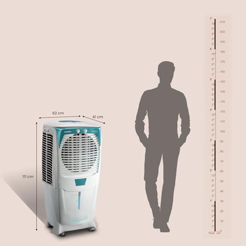 Crompton Ozone 55 Litres Desert Air Cooler for home | Large & Easy Clean Ice Chamber | 4-Way Air Deflection | High Density Honeycomb Pads | Everlast Pump | Auto Fill