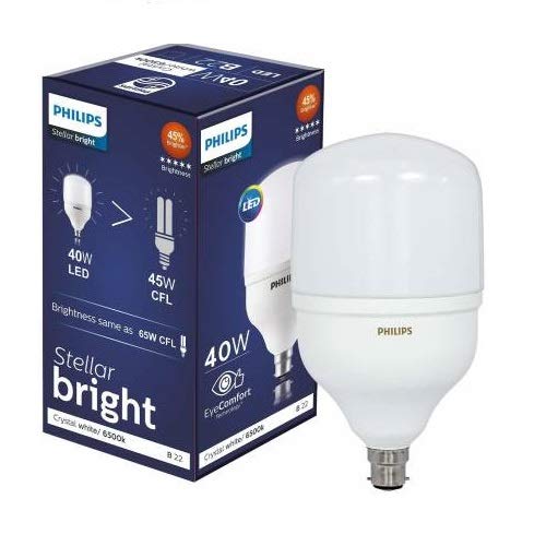 Philips Stellar Bright Base B22 40-Watt LED Bulb (Pack of 2, Cool Day Light)