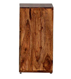 Solid Wood End Table in Provincial Teak Finish Wooden Bedside Table for Bedroom | Solid Wood Nightstand Lamp Ta