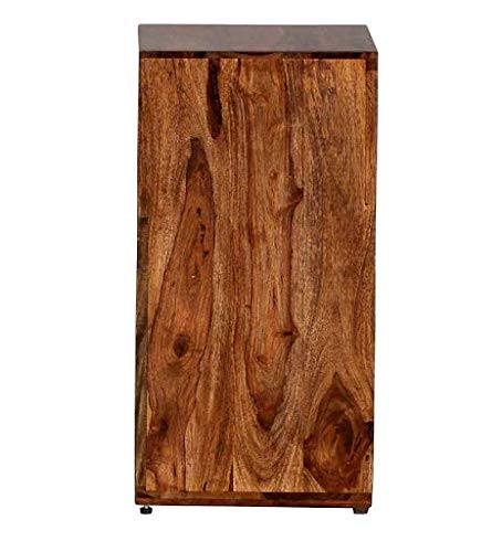 Solid Wood End Table in Provincial Teak Finish Wooden Bedside Table for Bedroom | Solid Wood Nightstand Lamp Ta