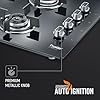 Prestige Efficia Convertible 4 Burner Glasstop Hob|One-Touch Advance Auto-Ignition|Cast-Iron Pan Support|Toughened Glass|SABAF Burners|Ultra-Slim Body|5 Years Warranty on Glass|Black