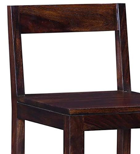 Elegant Sheesham Wood Bar Chair - Durable, Handcrafted, Comfortable Seating with Footrest, Ideal for Home Bar, 