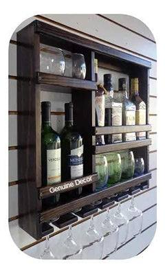 Bar Cabinet for Space Wine Glass Holder Extra Large Hold 8 Bottles and 12 Wine Glass