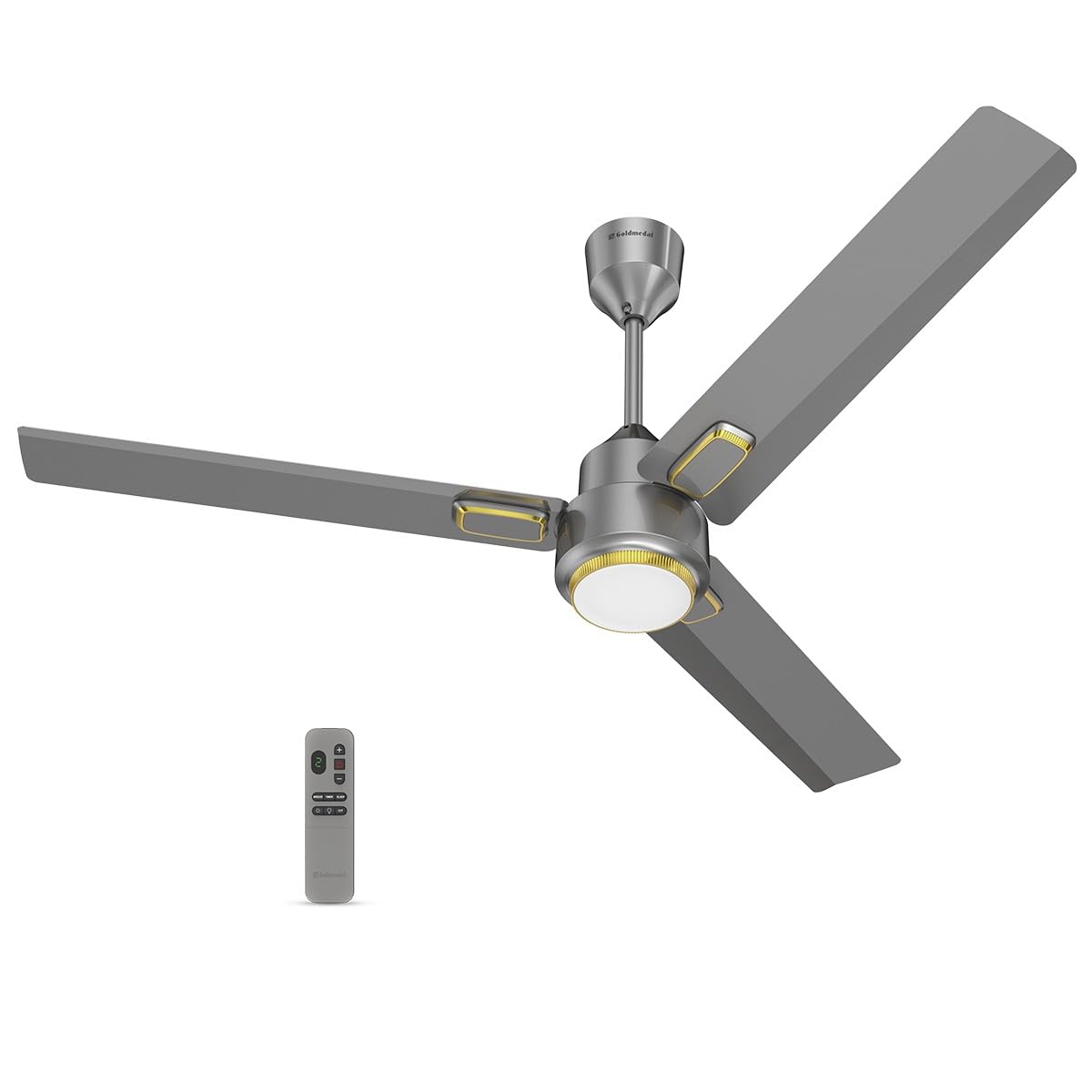 Goldmedal Opus Aura Lux BLDC 1200 mm Ceiling Fan with Remote (Titanium Grey)