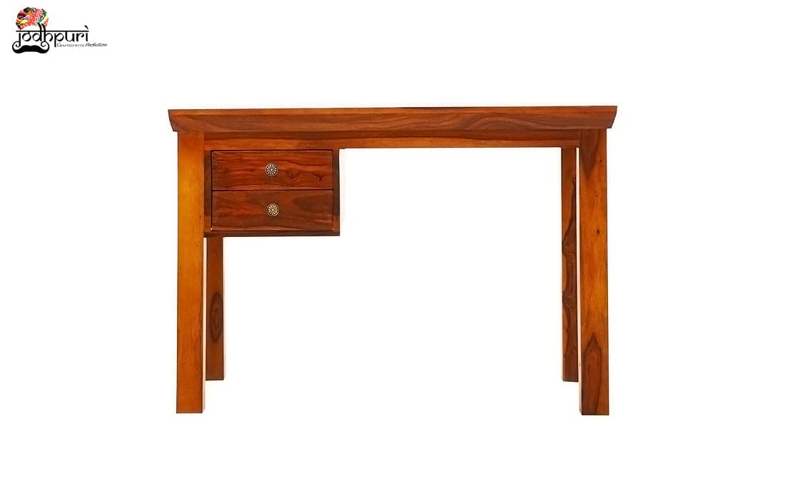 Solid Sheesham Wood Study and Writing Tables for Offices and Home with 2 Drawer | Black Color