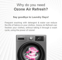 Whirlpool 8 Kg Ozone Technology Inverter Fully Automatic Front Load Washing Machine with In-Built Heater (XO8014BYM52E, Midnight Grey, 100+ Tough Stains, 1400 RPM)