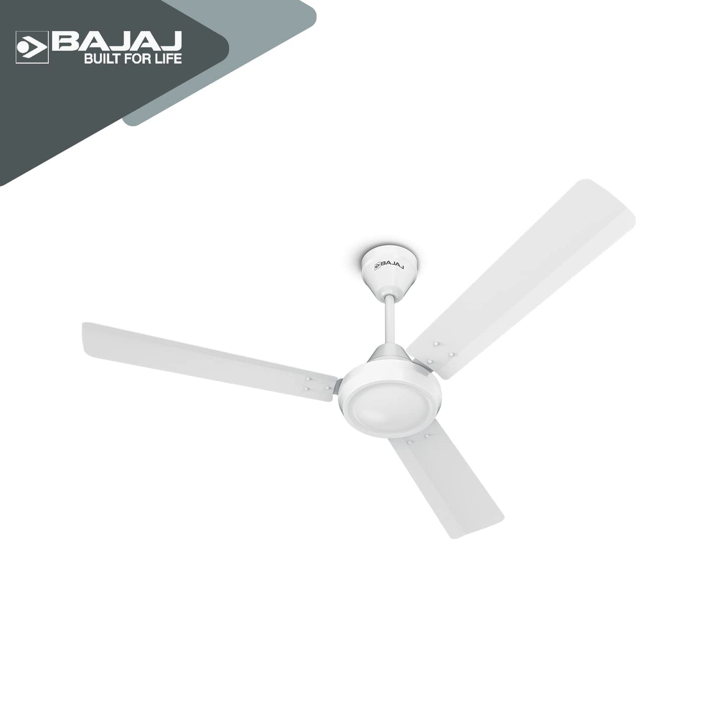 Bajaj Robusta 12S1 1200MM 1 Star Rated Ceiling Fans For Home | BEE Stars Rated Energy Efficient Ceiling Fan | High Air Delivery | 2 Years Warranty 【Base White】