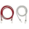 Multipurpose Flexible Bungee High Tension Stretchable Elastic Rope with Hook for Cloth Hanging Drying Packing Luggage Strap Wrapping Bike Luggage with 6 ft Elastic Bungee Cord Bungee Rope 15 MM